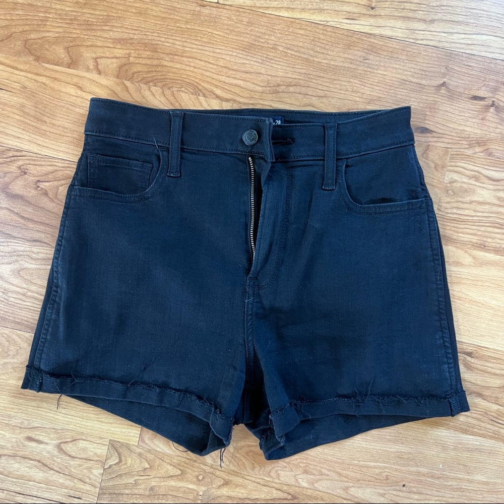 Hollister black jean shorts, size 7 (w28)